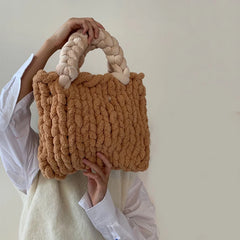 Winter Hand Woven Soft Warm Plush Women's Bag