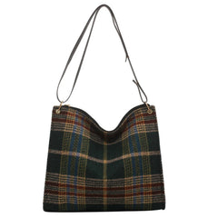 Large Capacity Women Handbag Style Woolen Shoulder Tote Bag