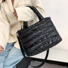 Large Capacity Women Shoulder Bag Down Cotton Tote Bag