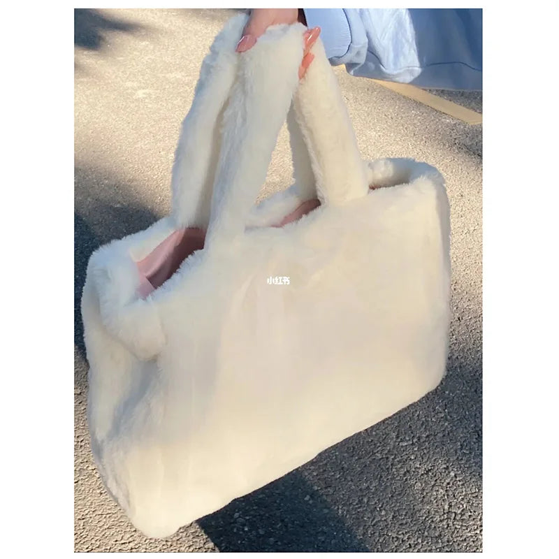 Large Capacity Women Handbag Tote Bag High-Capacity Plush Bag