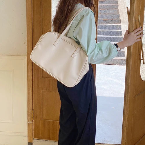 Large Capacity Soft PU Leather Shoulder Bag for Women