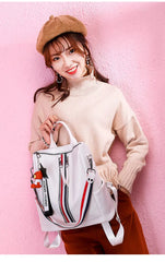 Large Capacity Women School Bags PU Ladies Backpacks