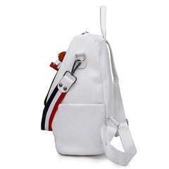 Large Capacity Women School Bags PU Ladies Backpacks