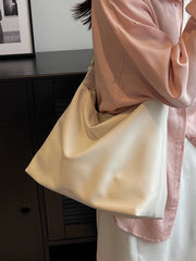 Large Capacity Women Tote Bag Solid Versatile Female Single Shoulder Bag