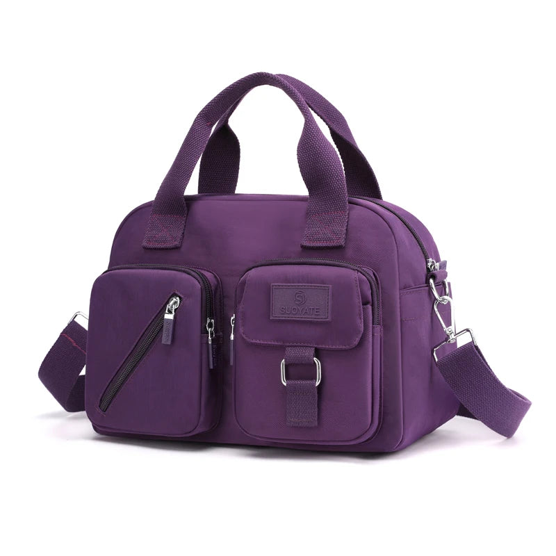 Large Capacity Women Travel Handbag Durable Fabric Shoulder Bag