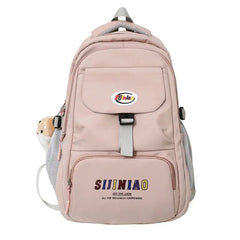 Large Capacity Women's Backpack Plaid School Bag Anti Theft Rucksack