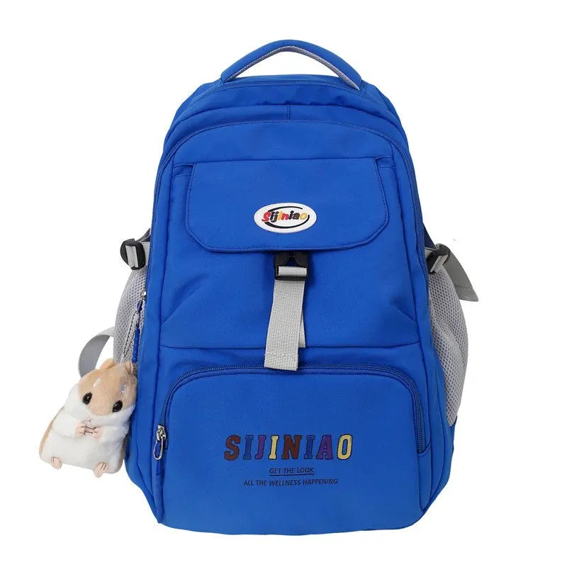 Large Capacity Women's Backpack Plaid School Bag Anti Theft Rucksack