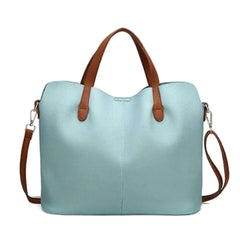 Large Capacity Women's PU Leather Shoulder Bag Lady Purse Retro Tote