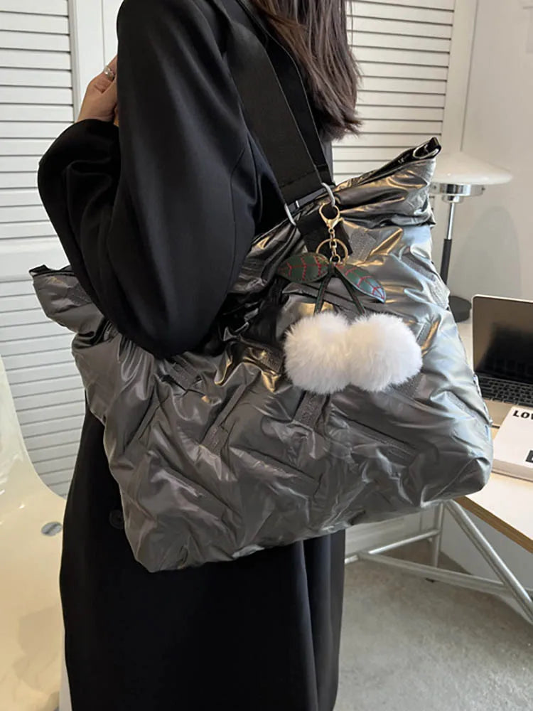 Women's Large Capacity Cotton Shoulder Bag