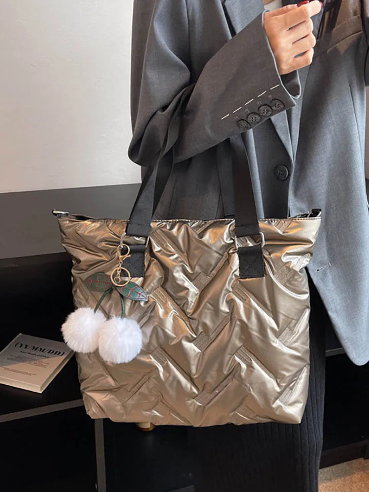 Women's Large Capacity Cotton Shoulder Bag