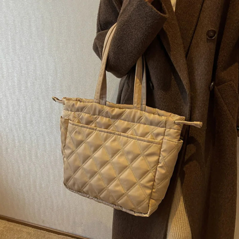 Large Capacity Women's Handbag Tote Bag Autumn Winter Nylon Shoulder Bags