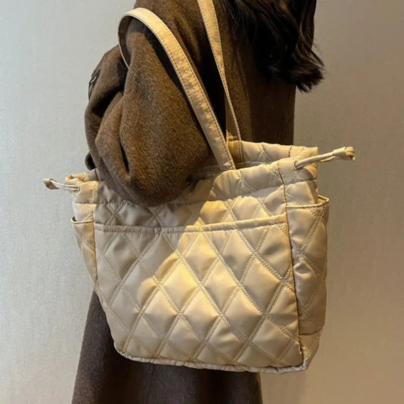 Large Capacity Women's Handbag Tote Bag Autumn Winter Nylon Shoulder Bags