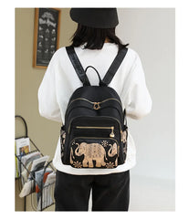 Large Capacity Women's Nylon Print Backpack Shoulder Tote Handbags