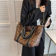 Large Capacity Women's Padded Handbags Cotton Shoulder Cross