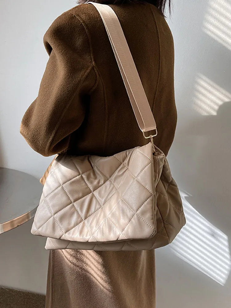 Women's Large Capacity Shoulder Bag Soft Pu Leather Handbags