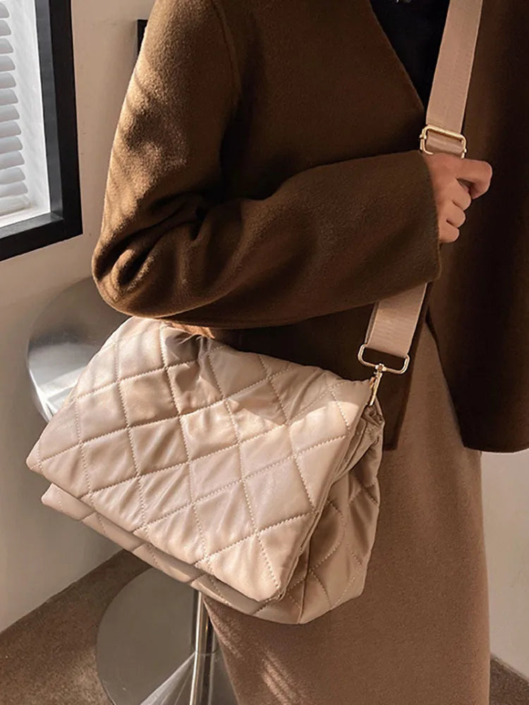 Women's Large Capacity Shoulder Bag Soft Pu Leather Handbags