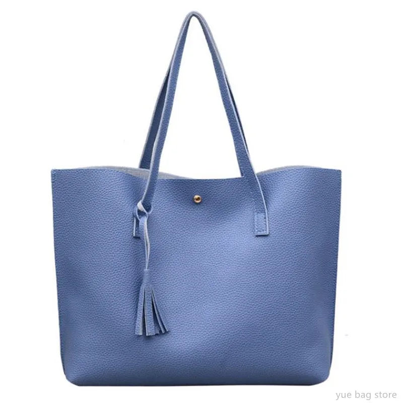 Large Capacity Women's Shoulder Bag Tote Bag With Tassel Handbag