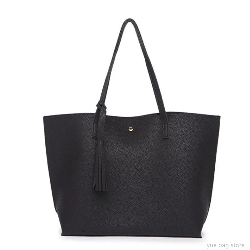 Large Capacity Women's Shoulder Bag Tote Bag With Tassel Handbag
