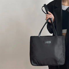 Large Capacity Women's Tote Shoulder Bags Solid Ladies Daily Commuting Underarm
