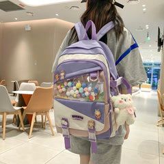 Large Capacity Women Backpack Teenage Girl Schoolbag Waterproof Female Student L