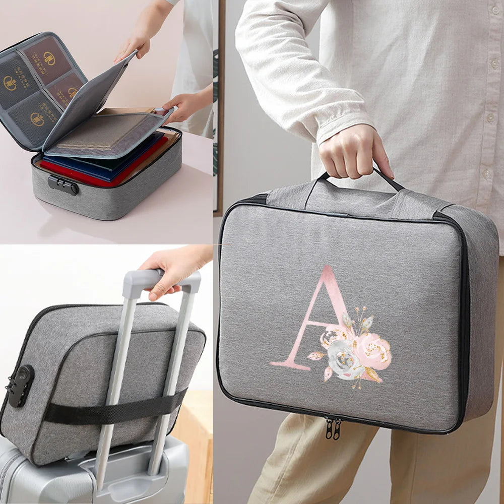 Secure Document Storage Tote with Password Lock - Large Size