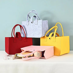 Large Felt Shopping Bags Multifunction Tote Bag for Grocery Reusable