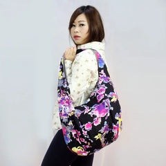 Bohemian Floral Canvas Shoulder Bag Women's Handbag