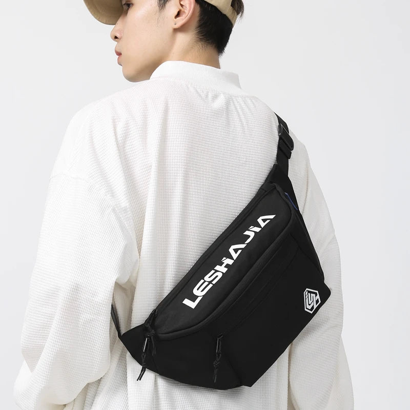 Large Nylon Chest Bag Waterproof Fanny Pack Hip Bags