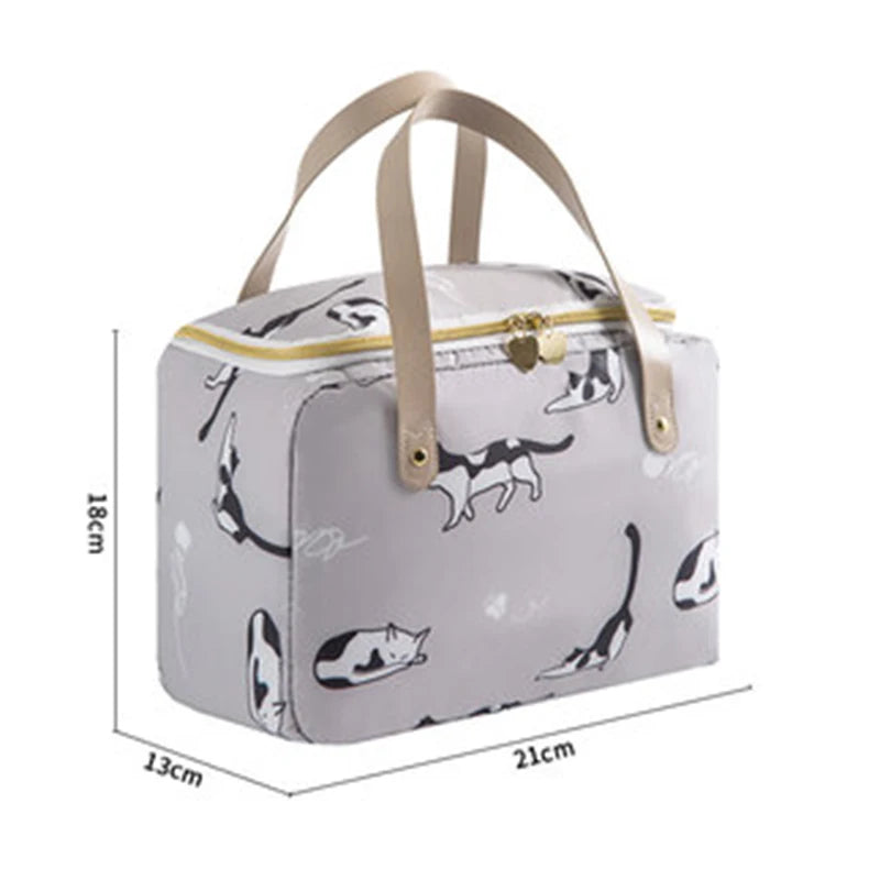 Large Portable Lunch Bag Women Thicken Waterproof Convenient Fresh Cooler Bags