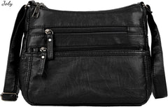 Vintage Soft Leather Crossbody Shoulder Bag for Women
