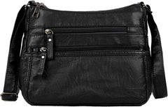 Vintage Soft Leather Crossbody Shoulder Bag for Women