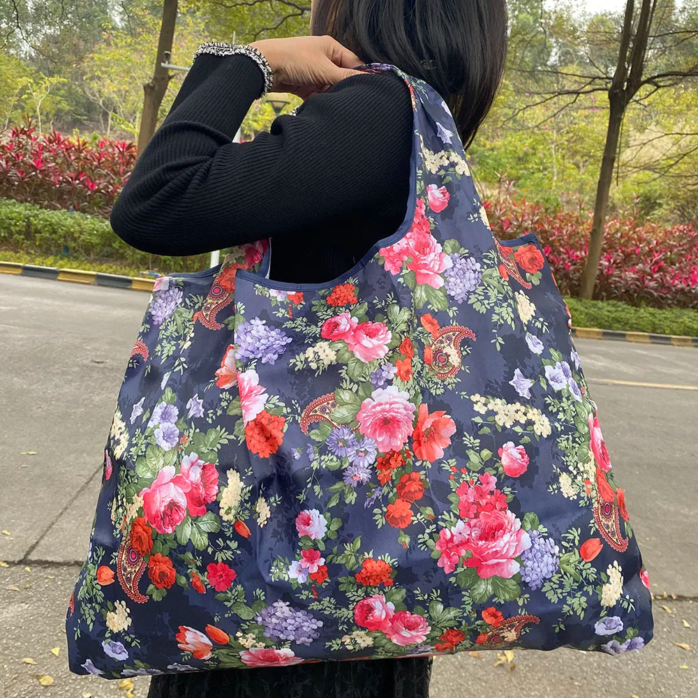 Large Nylon Shopper Foldable Bag Out Shoulder Handbags Harry Styles Tote Bag