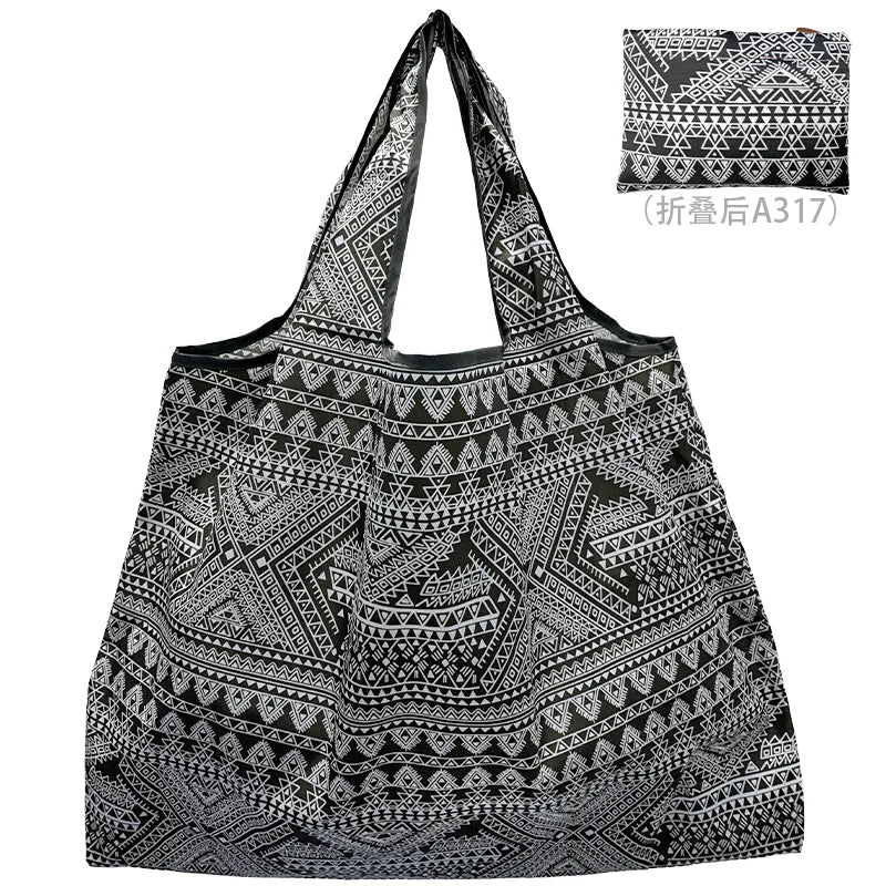 Nylon Women's Shopper Reusable Foldable Bag Shopping Handbag