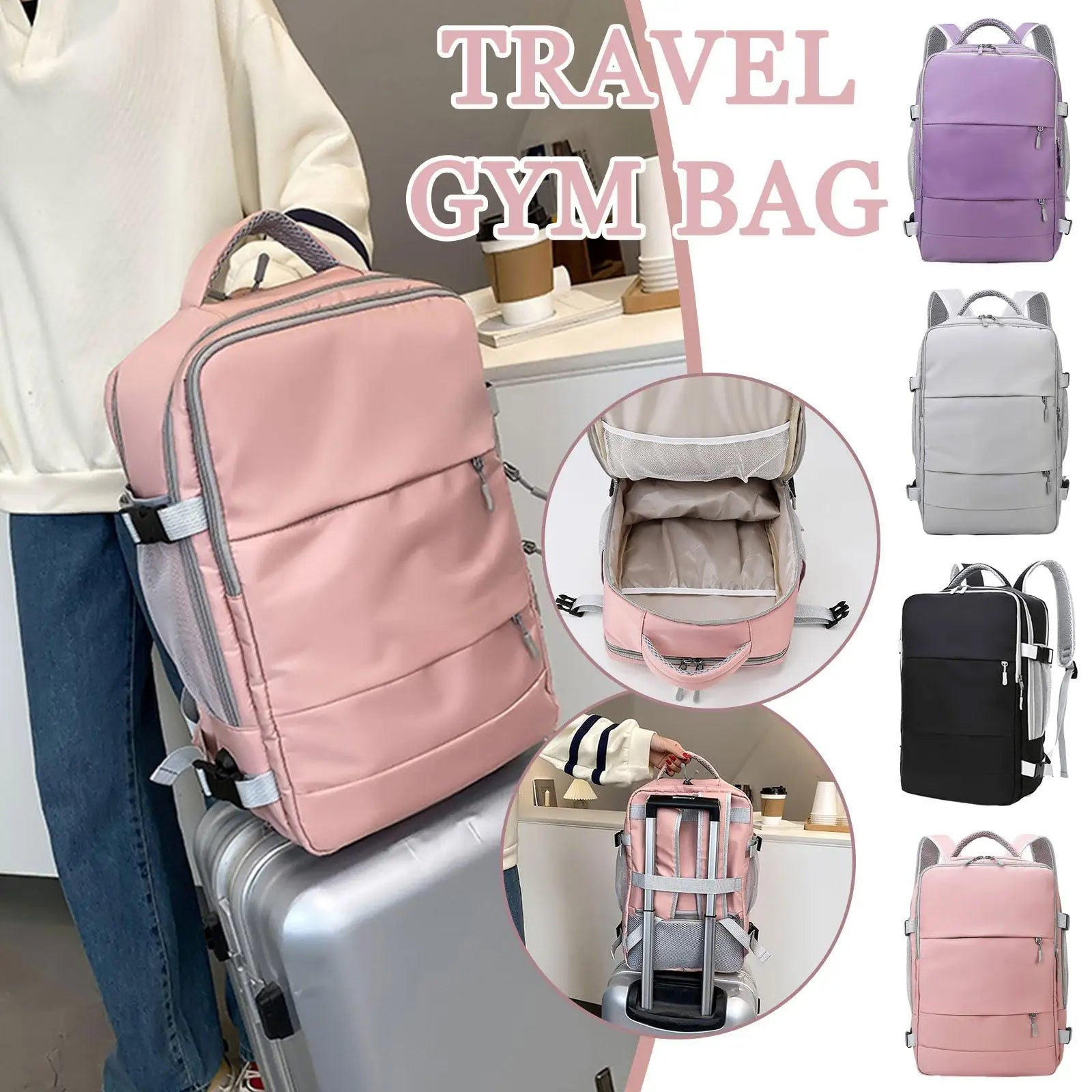 Large Women's Travel Backpack Waterproof Rucksack