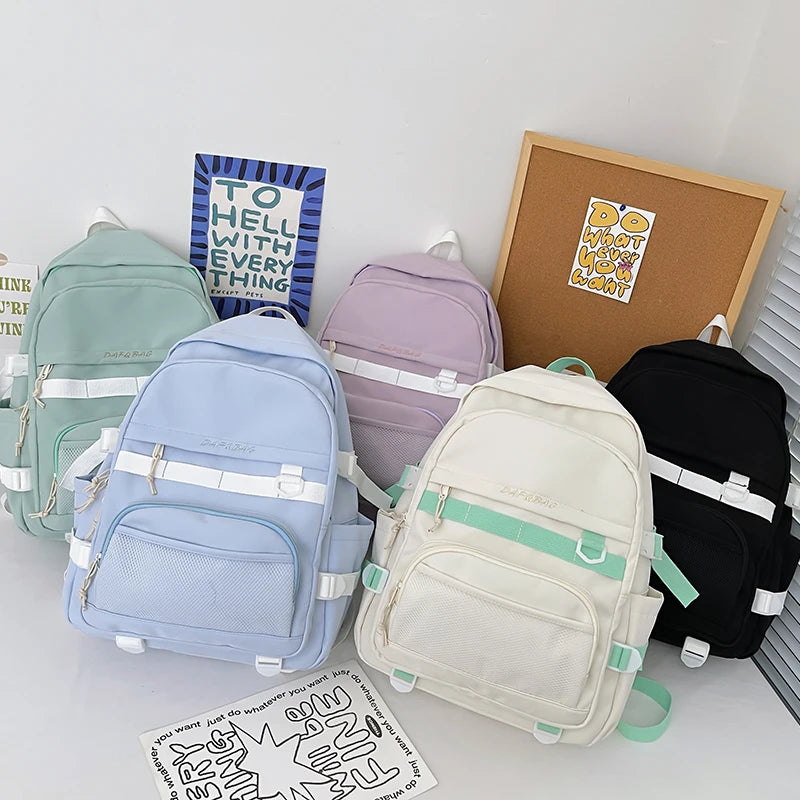 Large Capacity Nylon Women Backpacks Travel Shoulder Bags