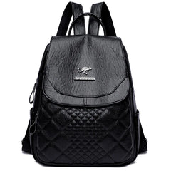 Large-capacity Women Backpack Soft Leather Anti-theft Backpack