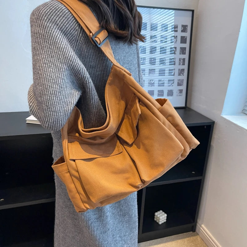 Canvas Crossbody Bag Women's Shoulder Messenger Bag Large Handbag SG892