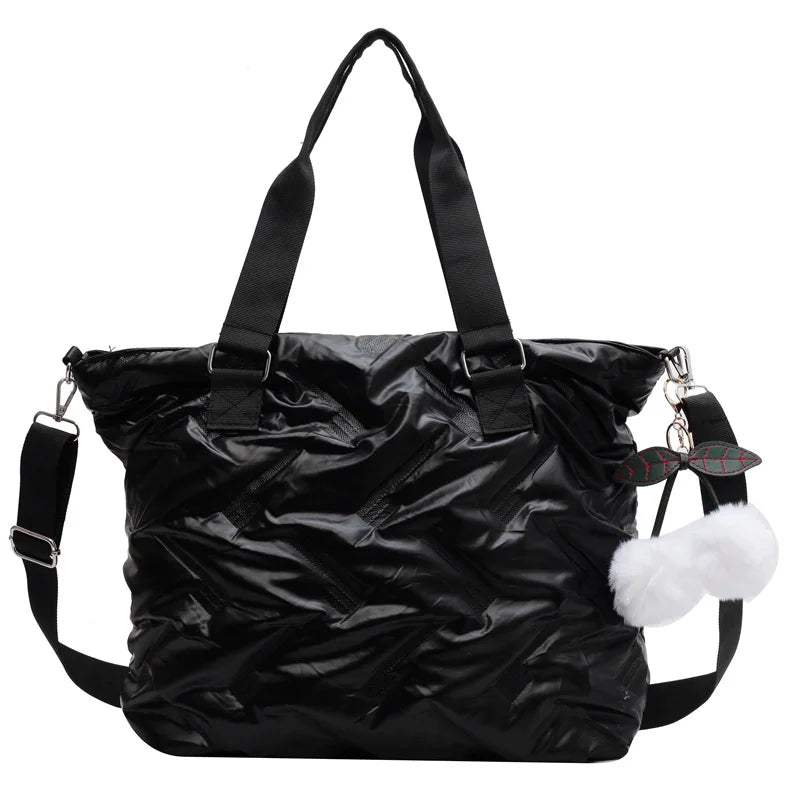 Large Cotton Cloth Tote Bag for Women Waterproof Shoulder Crossbody Handbag