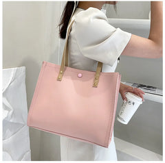Retro Women's Shoulder Bags PU Leather Lock Handbags