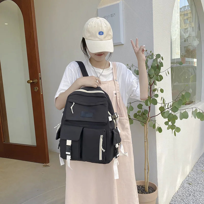 Large-Capacity School Bag Lightweight Travel Backpack