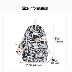 Leopard Print Women Backpack High School Student College Schoolbag