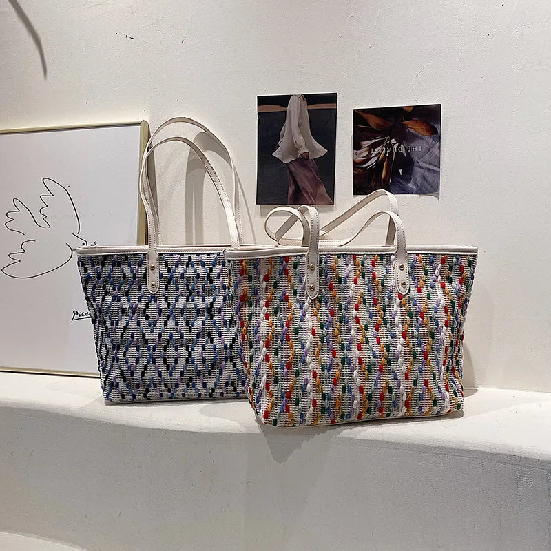 Large-capacity Women Tote Shoulder Bag Casual Outdoor Student