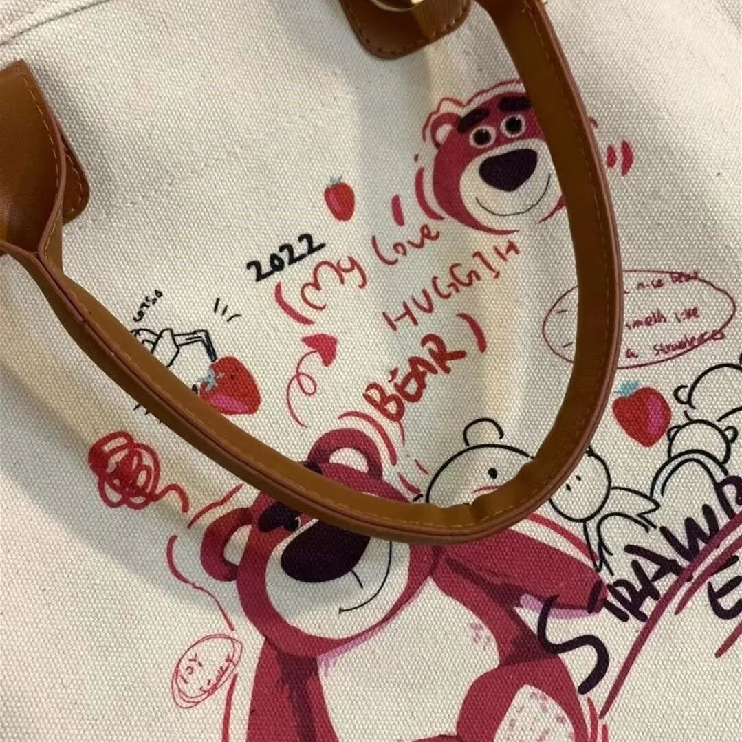 Large Capacity Canvas Tote Bag for College Students