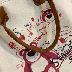 Large Capacity Canvas Tote Bag for College Students