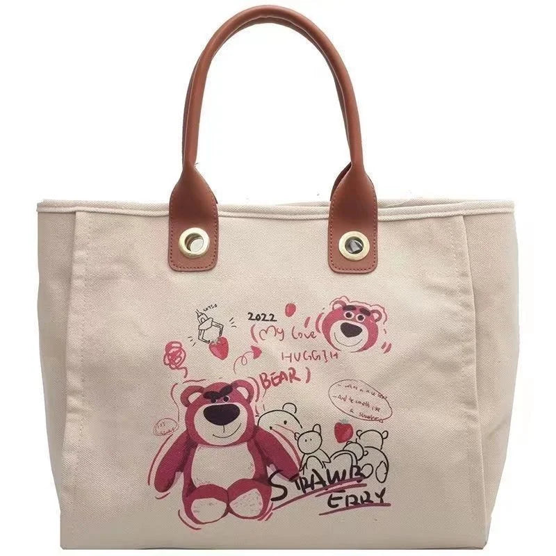 Large Capacity Canvas Tote Bag for College Students