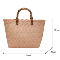 Large-Capacity Straw Tote Bag for Women
