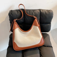 Canvas Shoulder Bag with Large Capacity