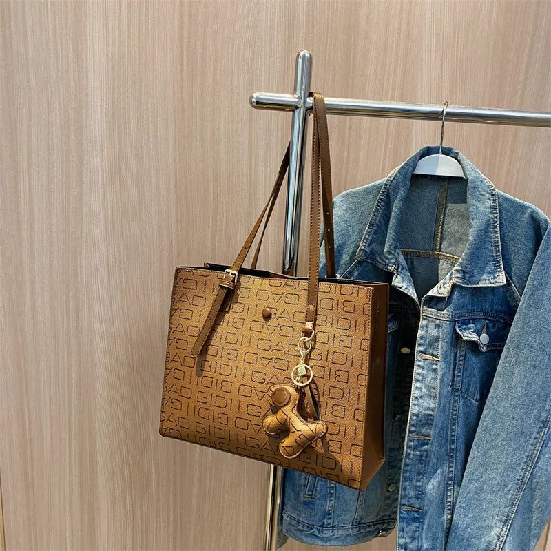Large Capacity Women's Shoulder Bag Texture Tote Handbag