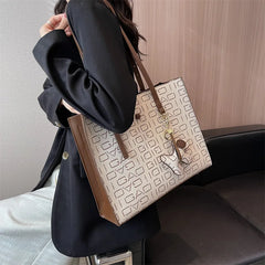 Large Capacity Women's Shoulder Bag Texture Tote Handbag