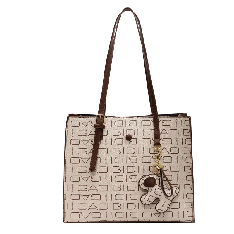 Large Capacity Women's Shoulder Bag Texture Tote Handbag